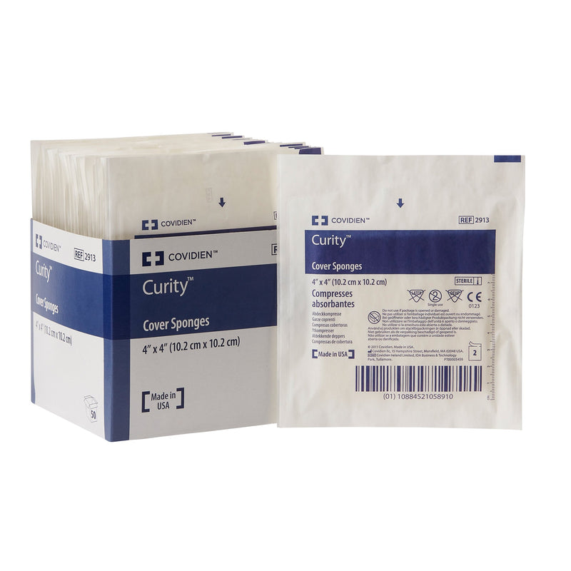 Curity™ Sterile Nonwoven Sponge, 4 x 4 Inch, 4-Ply