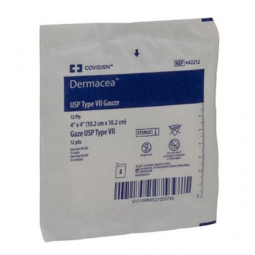 Dermacea™ Sterile USP Type VII Gauze Sponge, 4 x 4 Inch, 12-Ply