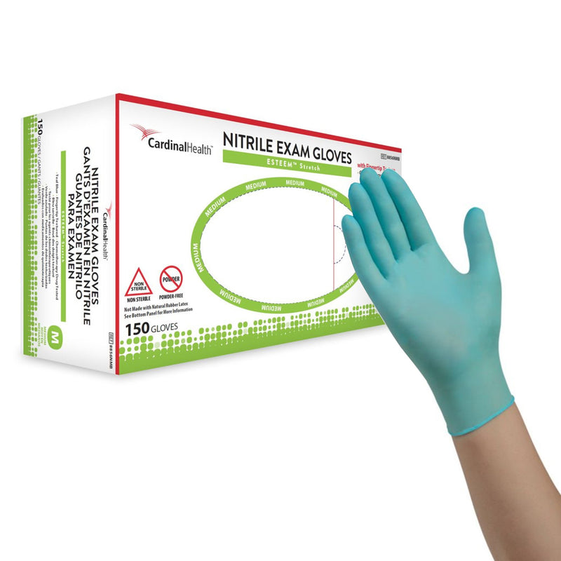 Esteem™ Stretch Nitrile Exam Glove, Medium, Teal