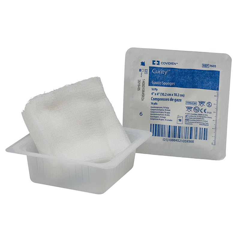 Curity™ Sterile USP Type VII Gauze Sponge, 4 x 4 Inch, 16-Ply