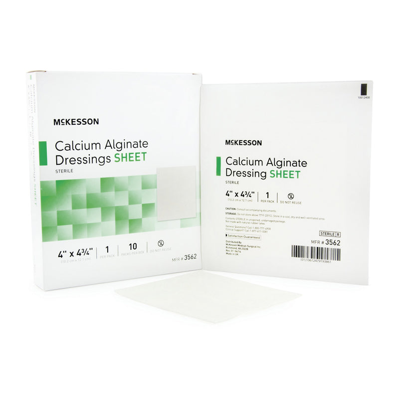 McKesson Calcium Alginate Dressing, 4 x 4¾ inch