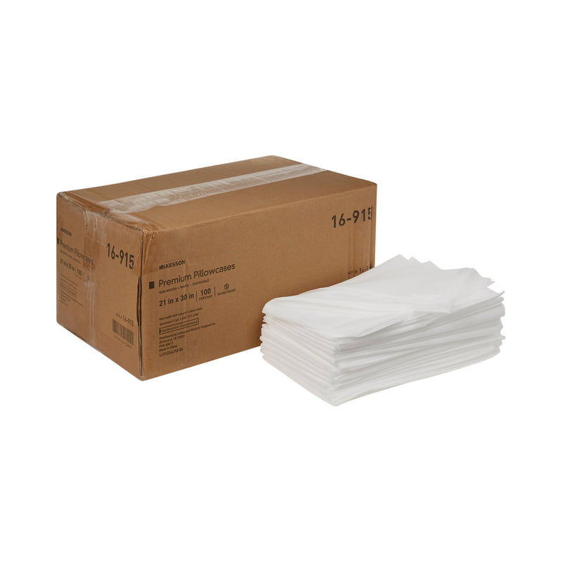 McKesson White Nonwoven Pillowcase, 21 x 30 Inch