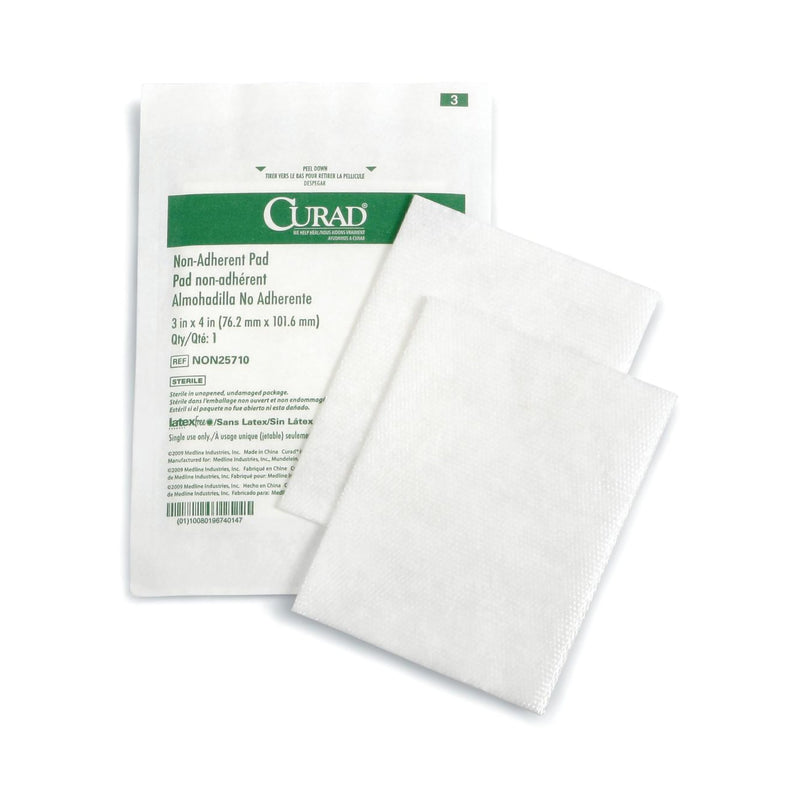 Curad® Sterile Nonadherent Pad, 3 x 4 Inch