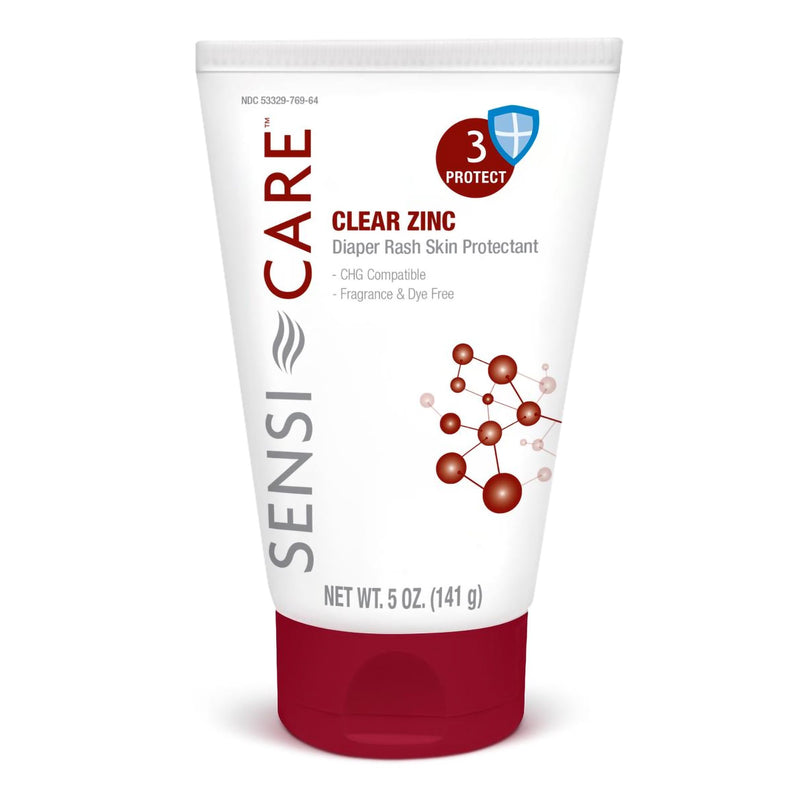 Sensi-Care Clear Zinc Skin Protectant, 5% Zinc Oxide/Dimethicone, 5 oz Tube