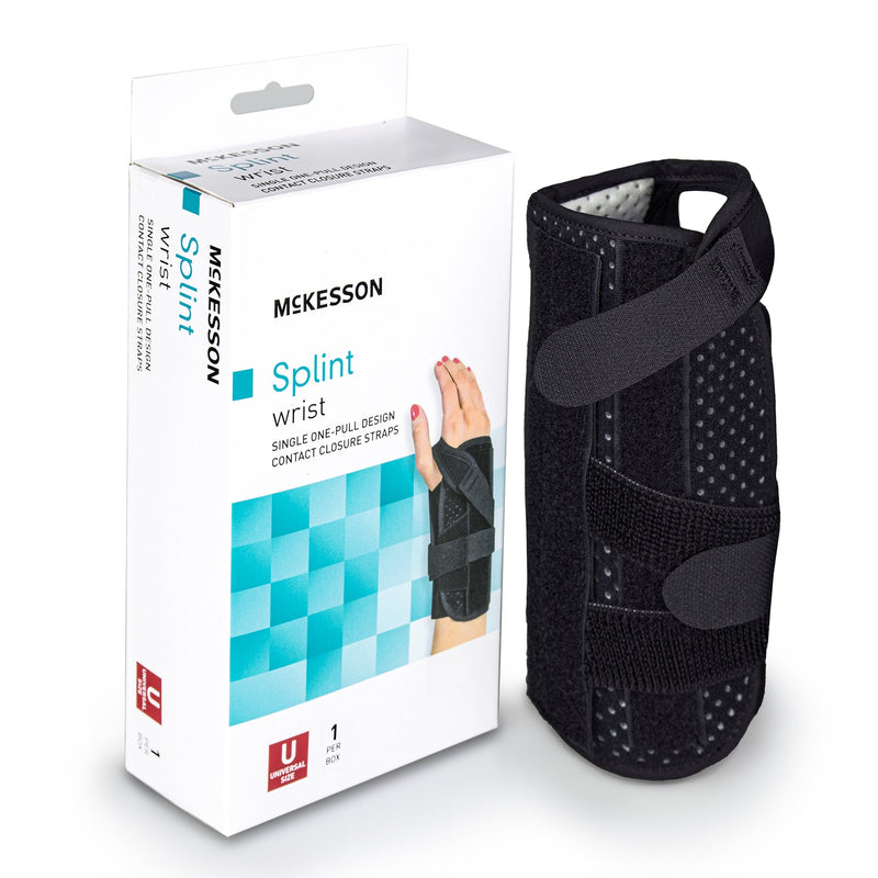 McKesson Left Wrist Splint with Single One-Pull Design, One Size Fits Most