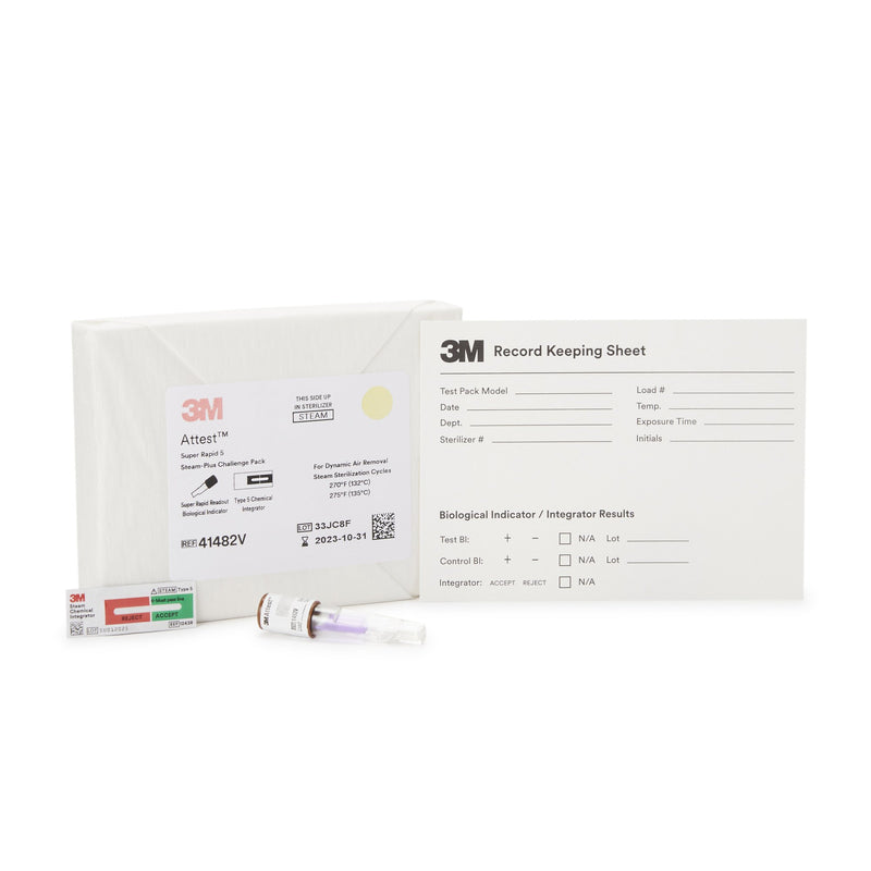 3M™ Attest™ Super Rapid 5 Steam-Plus Sterilization Biological Indicator Challenge Pack