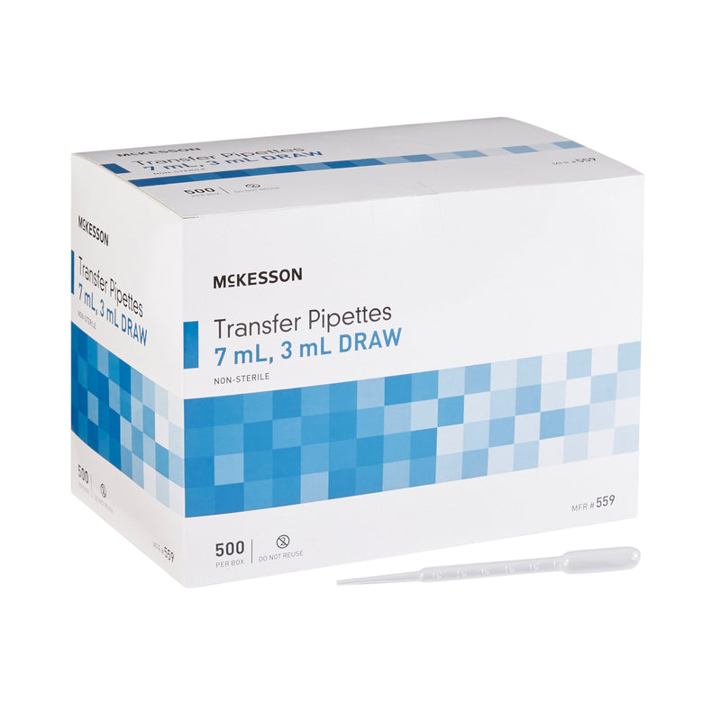 McKesson Transfer Pipette, 7.5 mL, 3 mL Draw Volume