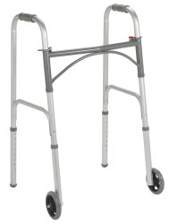 drive™ Dual Release Folding Walker with Wheels