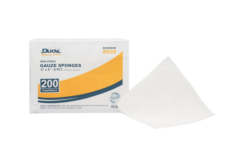 Dukal™ Gauze Sponge, 4 x 4 Inch, 8-Ply