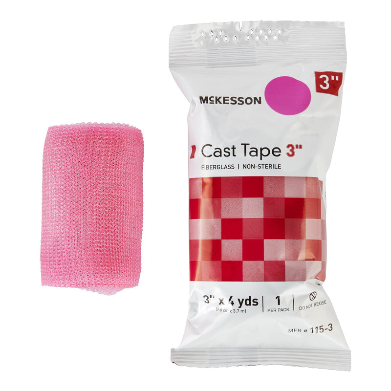 McKesson Pink Cast Tape, 3 Inch x 4 Yard