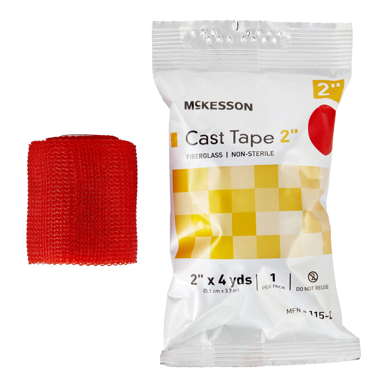 McKesson Red Cast Tape, 2 Inch x 4 Yard