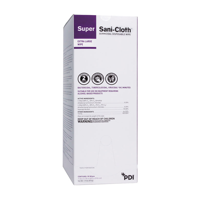 Super Sani-Cloth® Extra Large Germicidal Disinfectant Wipes, Individual Packets, 50 ct.