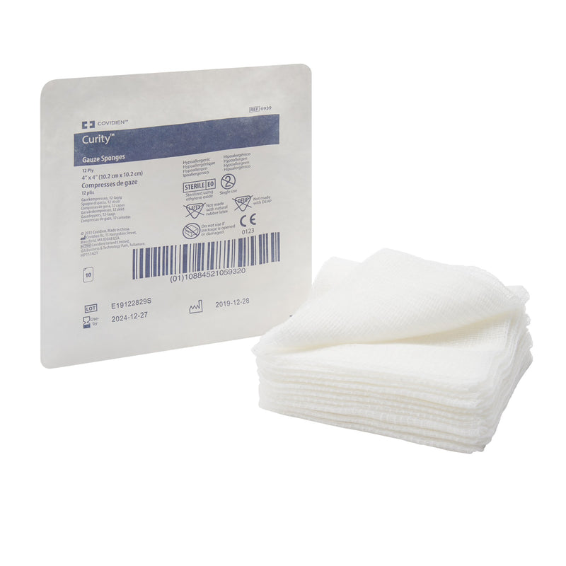 Curity™ Sterile USP Type VII Gauze Sponge, 4 x 4 Inch, 12-Ply