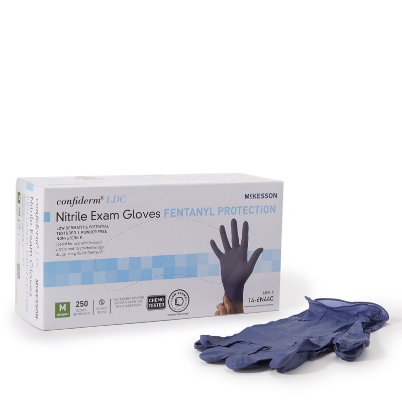 McKesson Confiderm® LDC Exam Glove, Medium, Blue