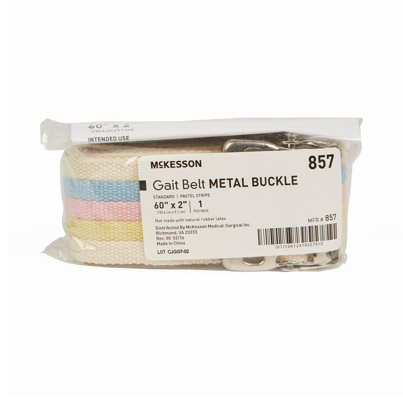 McKesson Pastel Stripe Gait Belt, 60 Inch