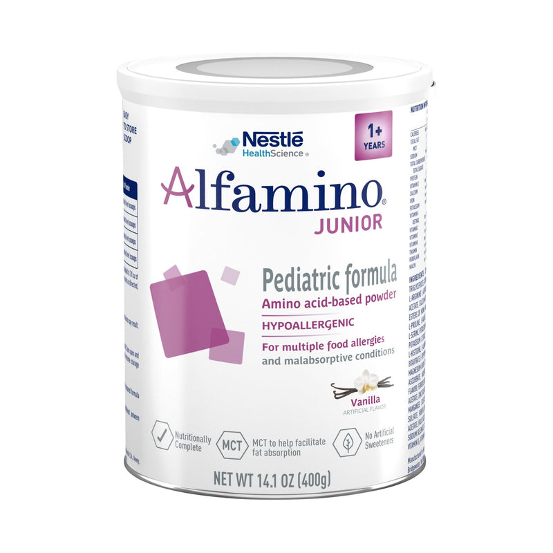 Alfamino® Junior Amino Acid–Based Pediatric Formula, Vanilla, 14.1-ounce can