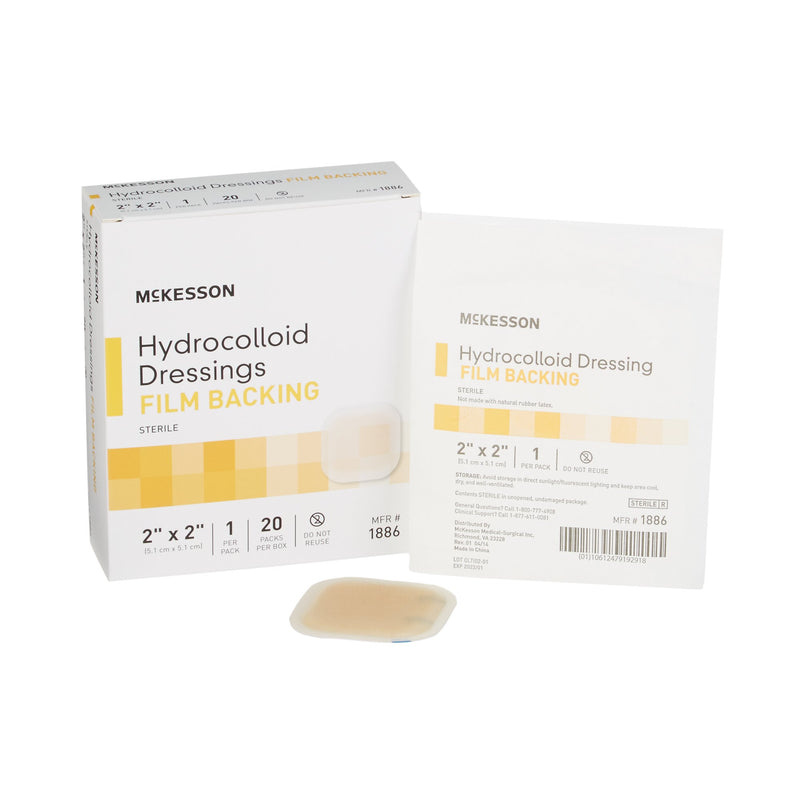 McKesson Hydrocolloid Dressing, 2 x 2 Inch