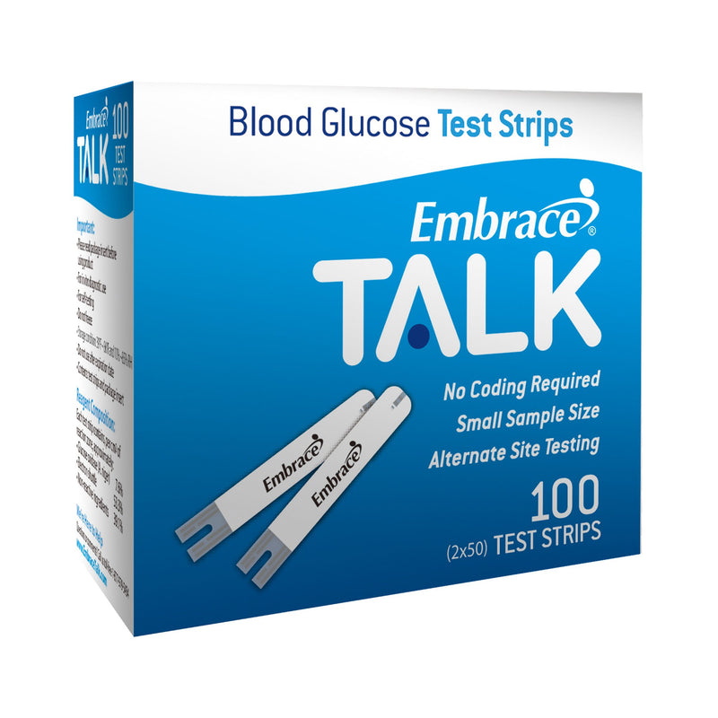 Omnis Health Embrace® Talk Blood Glucose Test Strips, 100 ct.