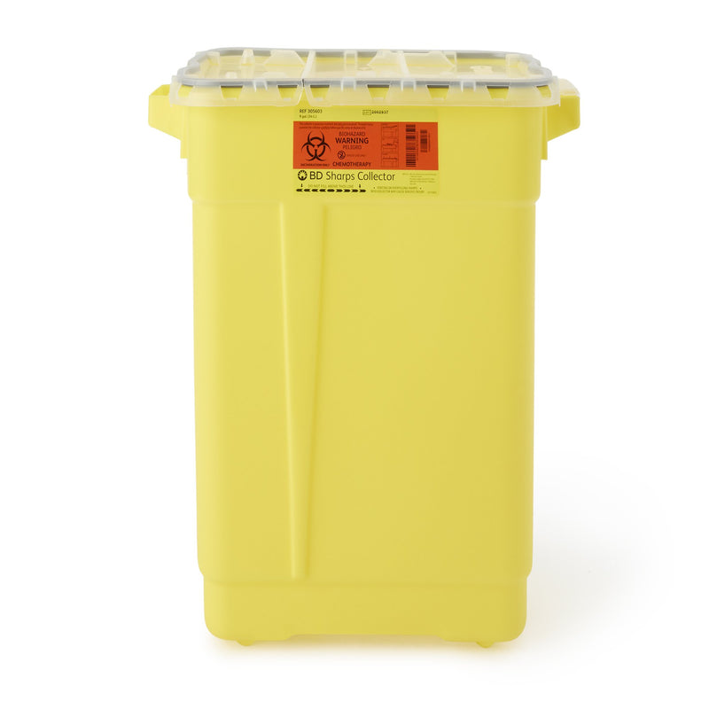 BD™ Chemotherapy Sharps Container, 9 Gallon, 18-1/2 x 17-3/4 x 11-3/4 Inch