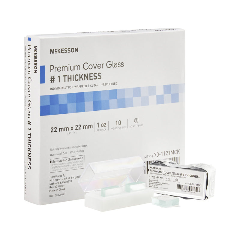 McKesson No. 1 Thickness Cover Glass, 22 x 22 mm