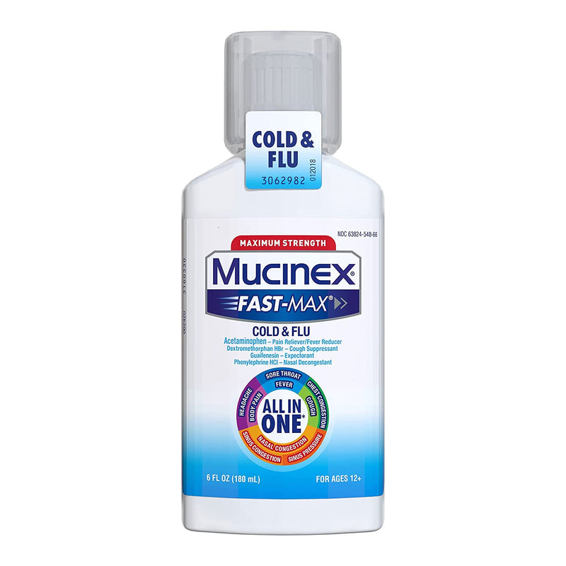 Mucinex® Fast-Max™ Cold & Flu Cold and Cough Relief, 6-ounce Bottle