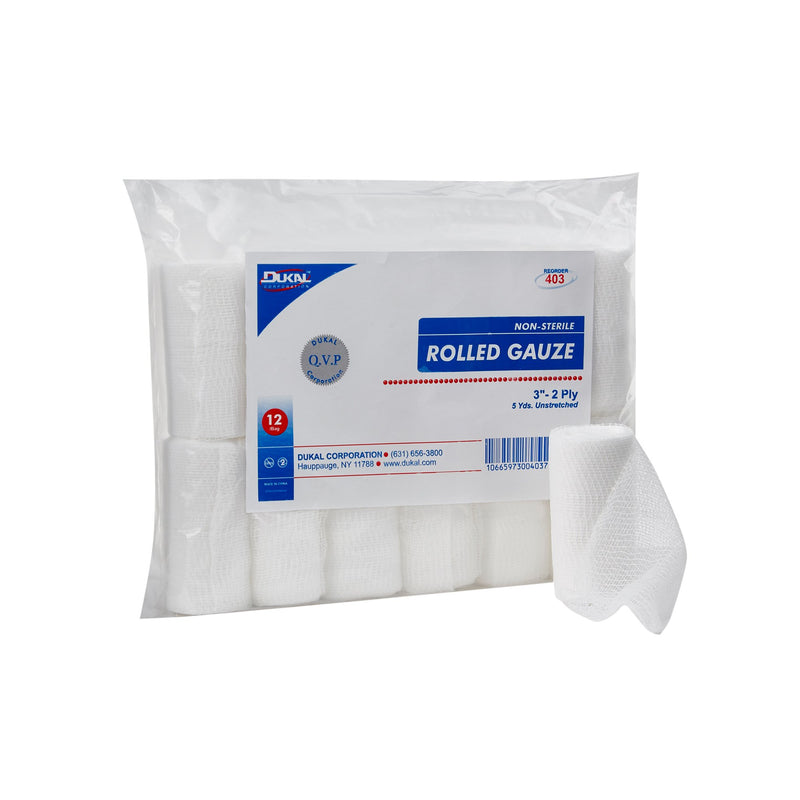 Dukal™ Conforming Bandage, 3 Inch x 5 Yard, 2-Ply