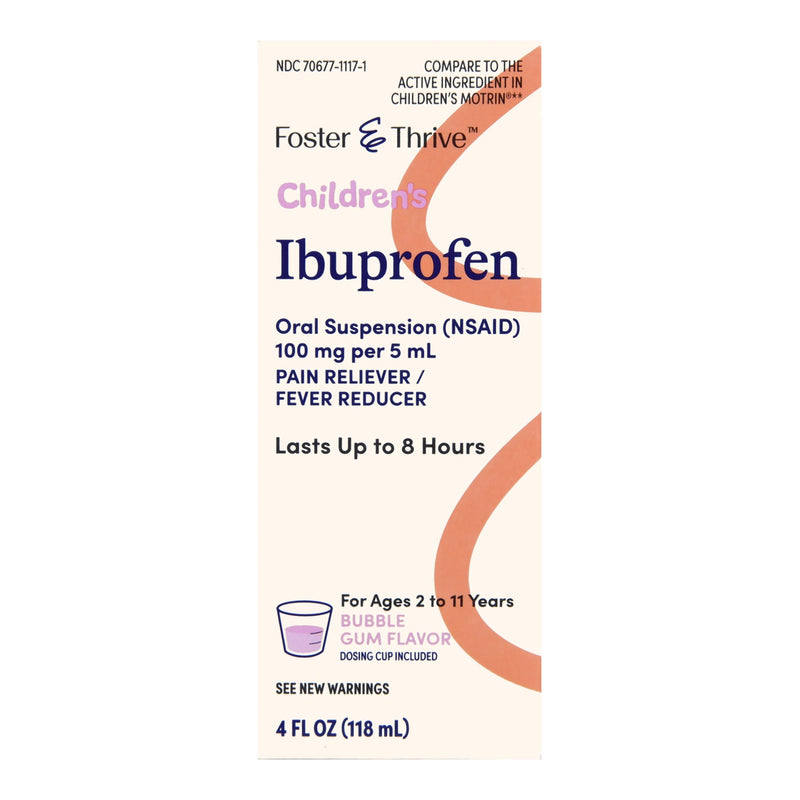 Foster & Thrive™ Ibuprofen Children's Pain Relief, Bubble Gum Flavor