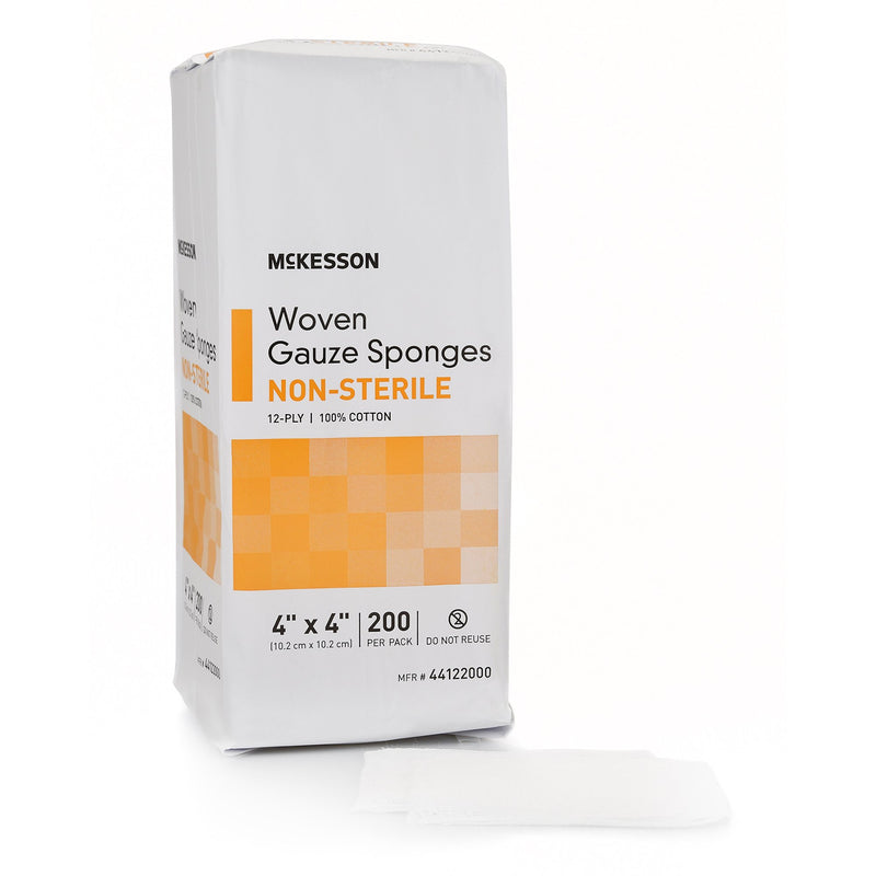 McKesson Gauze Sponge, 4 x 4 Inch, 12-Ply